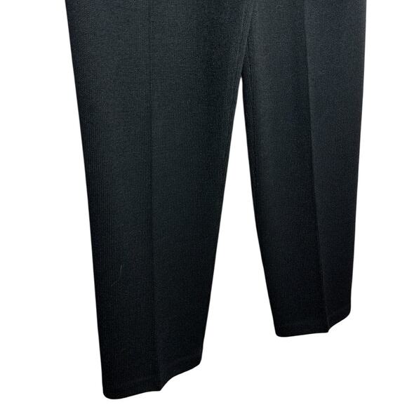 St. John Basics Black Pleated Front Santana Knit Slacks Pants Size 10 - Picture 5 of 8